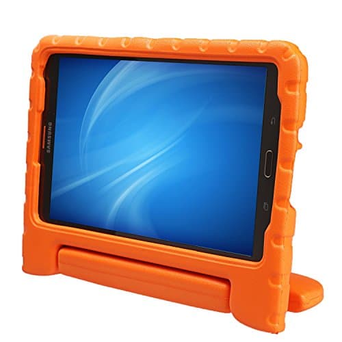 XKTTSUEERCRR Samsung Galaxy Tab S 8.4 Kids Case, Shockproof Lightweight Kids Friendly Convertible Handle Stand Cover Case for Samsung Galaxy Tab S 8.4 Inch Tablet SM-T700/SM-T705 (Orange)