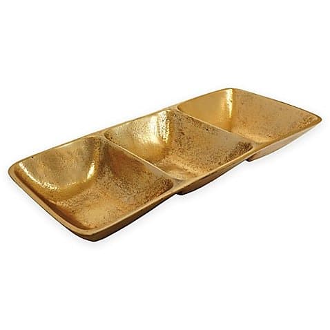 3-Compartment Tray in Gold