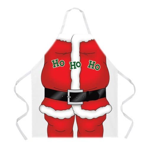 Fully Adjustable Santa Apron, White, One Size Fits Most by Attitude Aprons