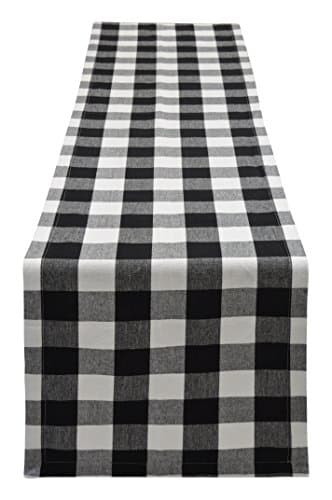 Yourtablecloth Buffalo Plaid Checkered Table Runner - Washable Reusable Plastic-Free Table Accent Perfect for Any Occasion Suitable for Indoors or Outdoors and Sizes