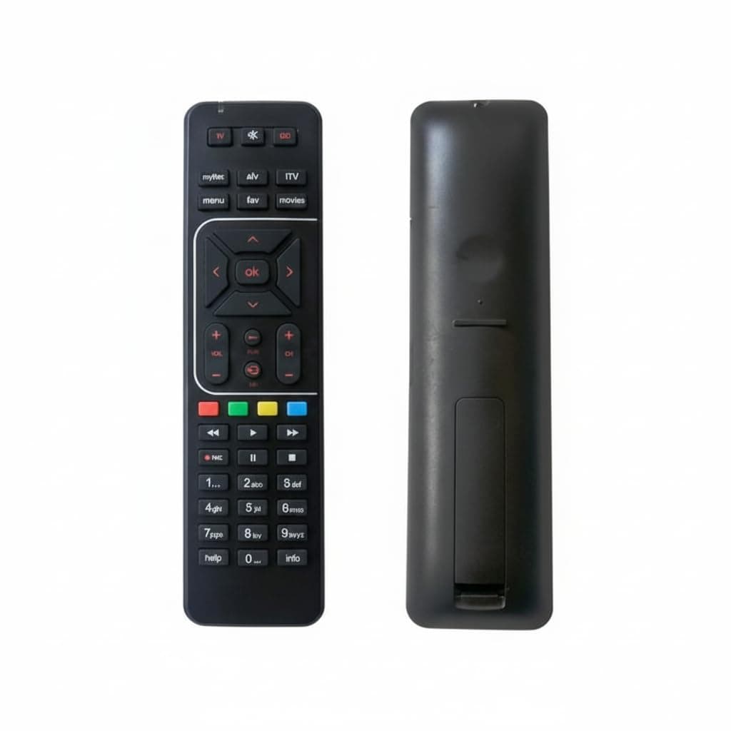 Airtel DTH Remote Original Compatible (Come with 2 AAA Batteries), Black