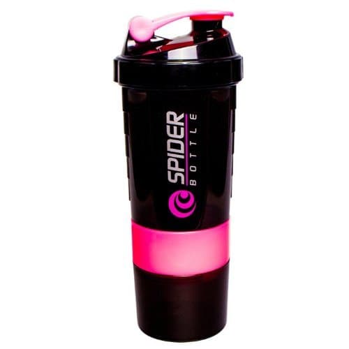 Spider 500ml Black/ Pink Shaker by Spider Bottle
