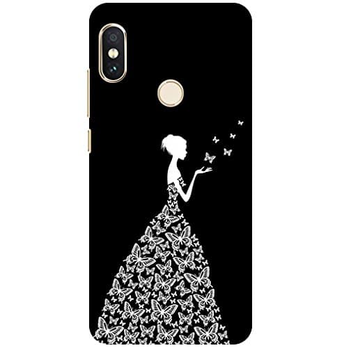 Pattern Creations pcbRN5P-1342 Woman Pattern Printed Back Cover for Redmi Note 5 Pro (Black)