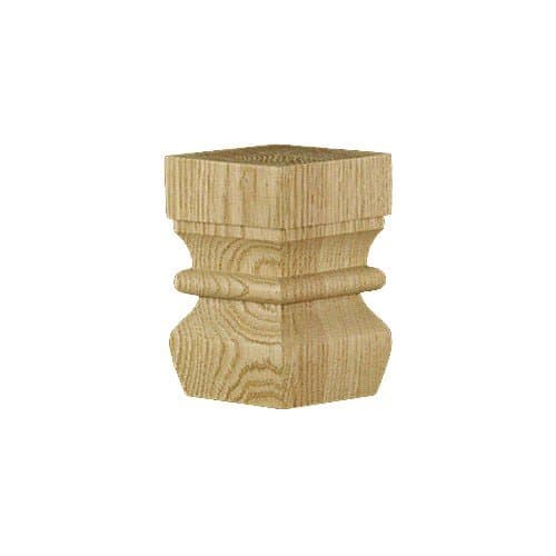 Arts and Crafts Kensington Angular Bun Foot, Alder