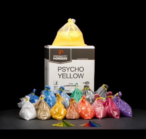 Prismatic Powder Coating - Psycho Yellow Two Coat Powder Coating Kit