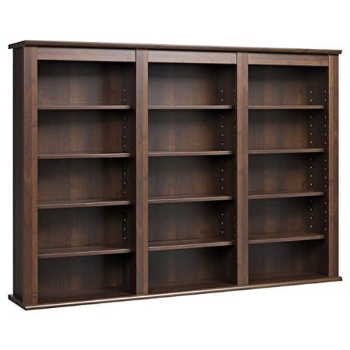Everett Espresso Wall -hanging Media Storage Cabinet | Durable espresso laminate