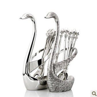 Silver Swan Fruit Fork Dessert Spoon Set 1 Pcs /Set