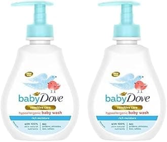 Rich Moisture Hair to Toe Baby Wash 200 ml, No Tears Body Wash for Baby's Soft Skin - Hypoallergenic, No Sulphates, No Parabens (Pack of 2)