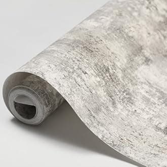 Grey Cove Wallpaper Concrete Effect Wallpaper Luxury Wall Paper with Distressed Pattern, Industrial Textured Finish & Metallic Detailing for Living Room, Bedroom, Fireplace （Charcoal）