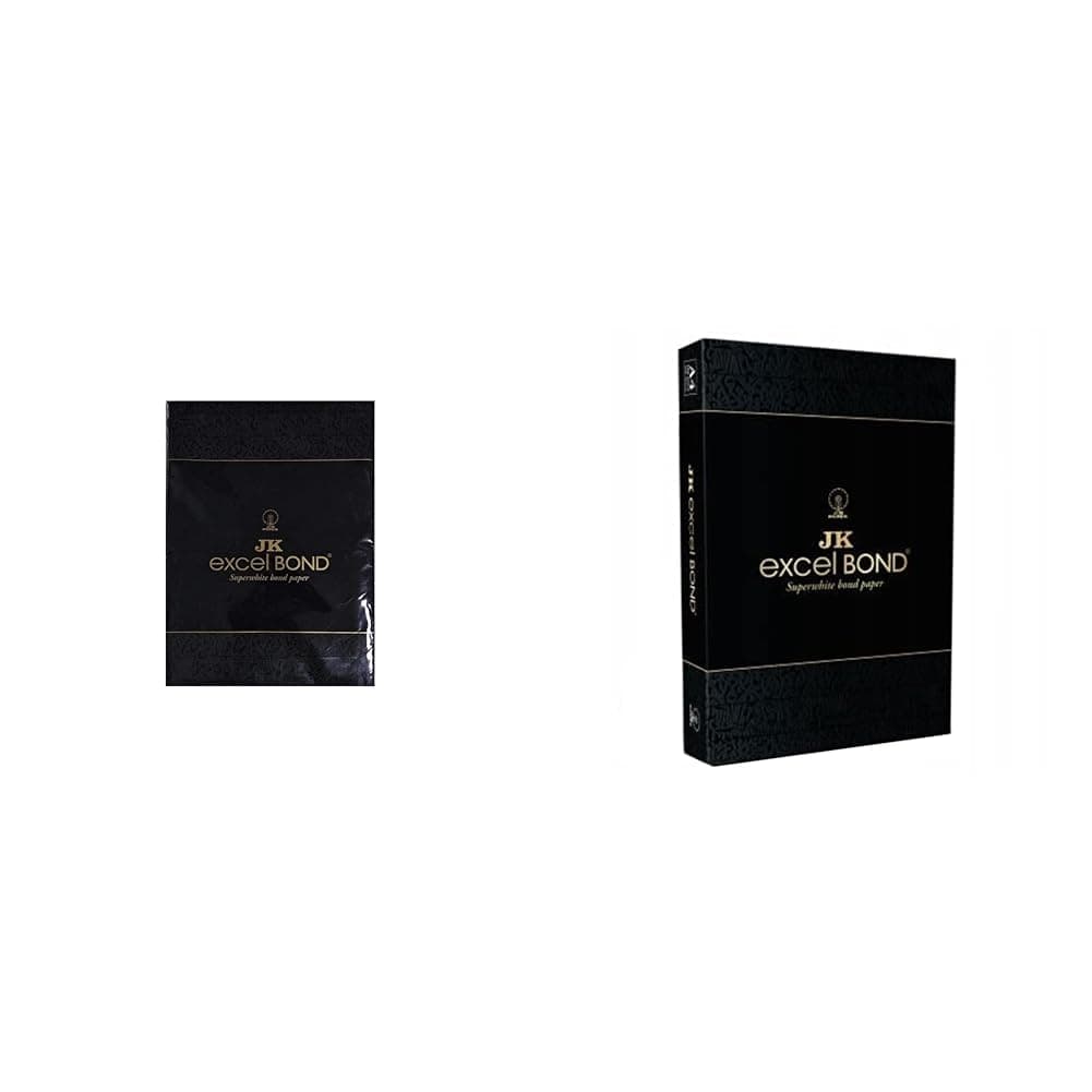 JK Excel Bond - A4, 100 Gsm, 1 Ream, 500 Sheets Each & JK Excel Bond A4 Paper - 80GSM, 500 Sheets