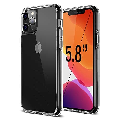 Trianium Clarium Series Designed for Apple iPhone 11 Pro (2019 5.8 Inch) TPU Cushion Clear Frame iPhone 11 Pro Case Protection and Hybrid Rigid Backing Cover - Clear
