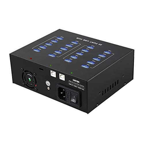 20 Port Powered USB Hub-USB Hub Charger-Multiple USB Port Hub with 5V 22A