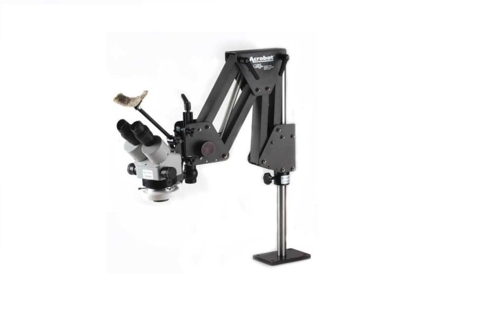 Jewelers Microscope with GRS Acrobat Stand and LED Light