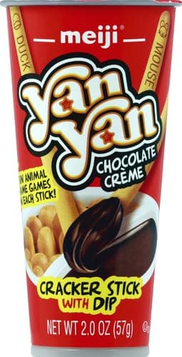 Yan Yan Chocolate Creme Cracker Stick with Dip, 2 oz