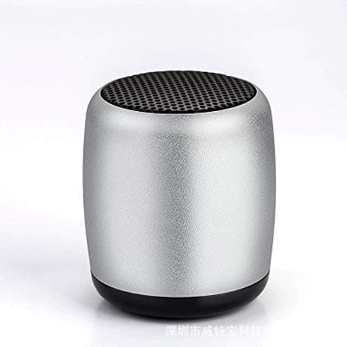 SONAXO Bluetooth Speakers Bluetooth Speaker, Metal Case Light Weight Speaker Loud Stereo Sound Stereo Sound Rich Bass Wireless Portable Small Speaker (Color : Silver)