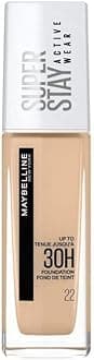 Maybelline New York Foundation, Superstay Active Wear 30 Hour Long-Lasting Liquid Foundation, Lightweight Feel, Water, Sweat and Transfer Resistant, 30 ml, Shade: 22, Light Bisque