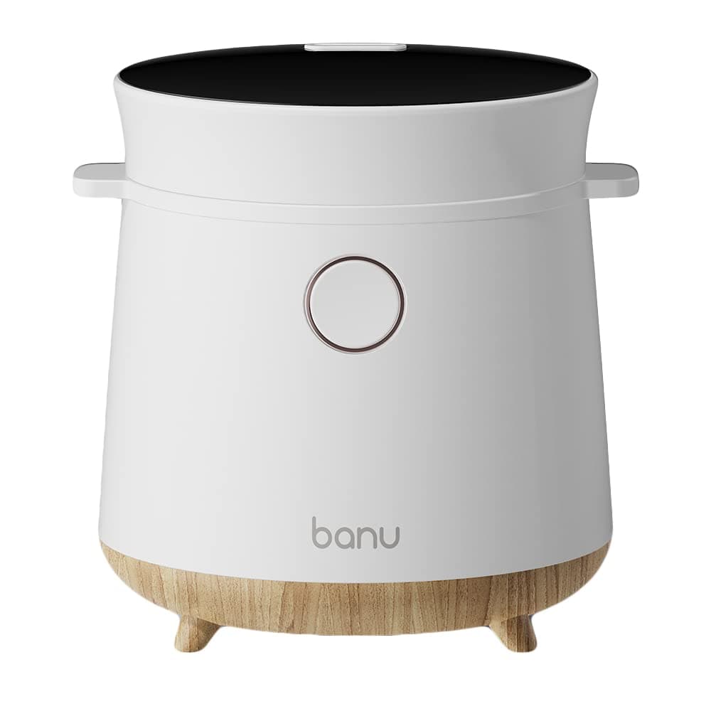 Banu Mini Multifunctional Programmable Digital Low Carb Rice Cooker, Reduce Slow Cooking Sugar, Warmer, 4 Cups Uncooked, One-Touch Cooking, Timer