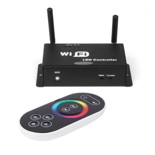 New LW - 11 WIFI WLAN LED RGB STRIPS CONTROLLER with Remote Control for Smart Phone-Ios Android System *Black *