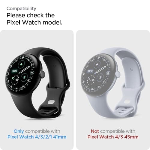 Spigen EliteShield EZ Fit Screen Protector Designed for Pixel Watch 3 (41mm) - 2 Pack