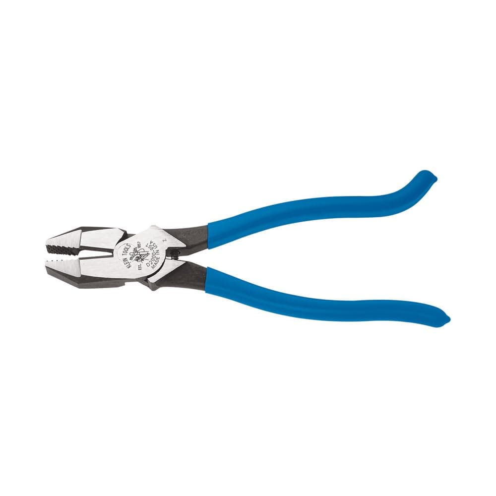 Klein Tools D2000-9ST Pliers, Made in USA, Side Cutters are Heavy-Duty 9-Inch Ironworker Pliers for Rebar, ACSR, Screws, Nails and Most Hardened Wire
