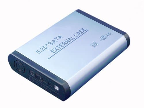 5.25/3.5-inch USB 2.0 SATA HDD BD DVD CD Enclosure w/Fan