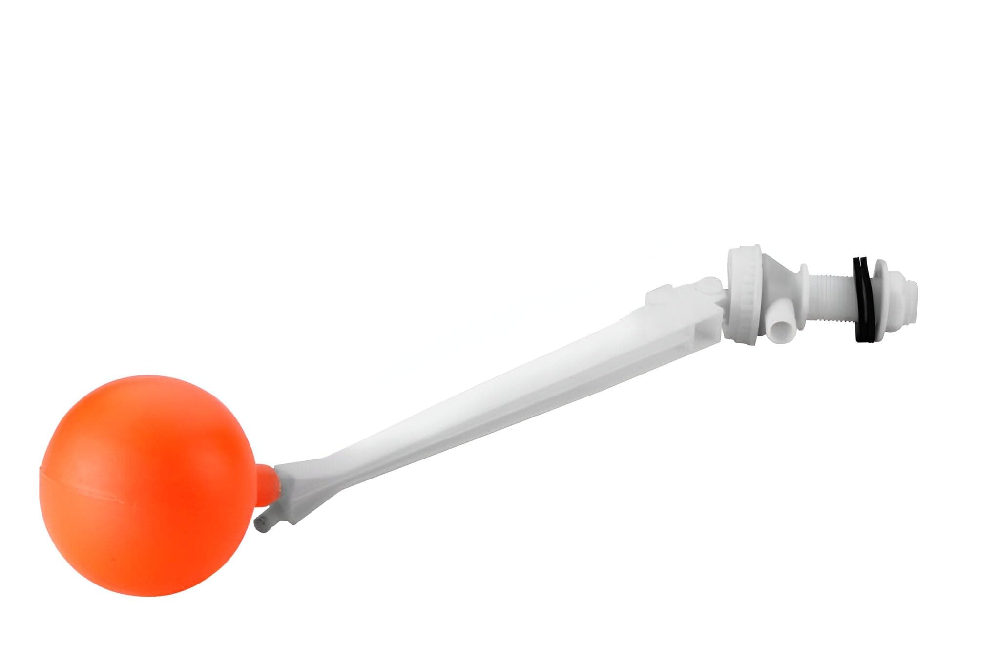 Parry Type Plastic PVC Ball Cock Float Valve Set with Ball - Durable Water Float Ballcock Valve for Flush Tank, Toilet Accessory for Home(White)