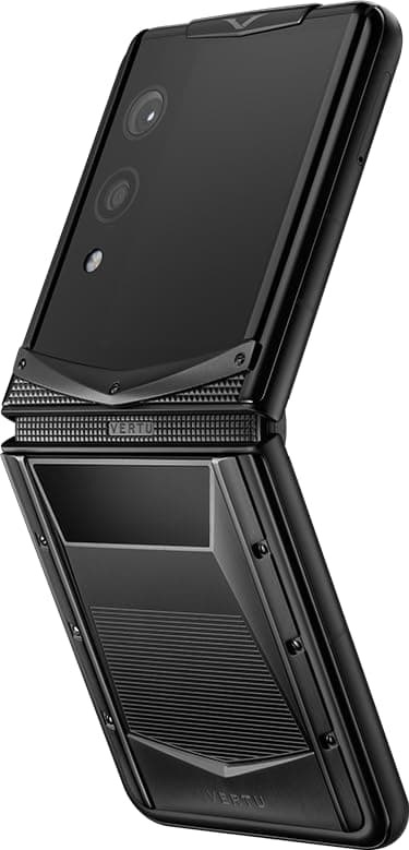 VERTU Quantum Flip Cyber Series Android Smartphone,Snapdragon 8 Gen 4,6.9" OLED 120Hz Display,16GB RAM 1TB Storage,Quantum Privacy System,65W Fast Charging,Dual Screen Design(Basalt Black)