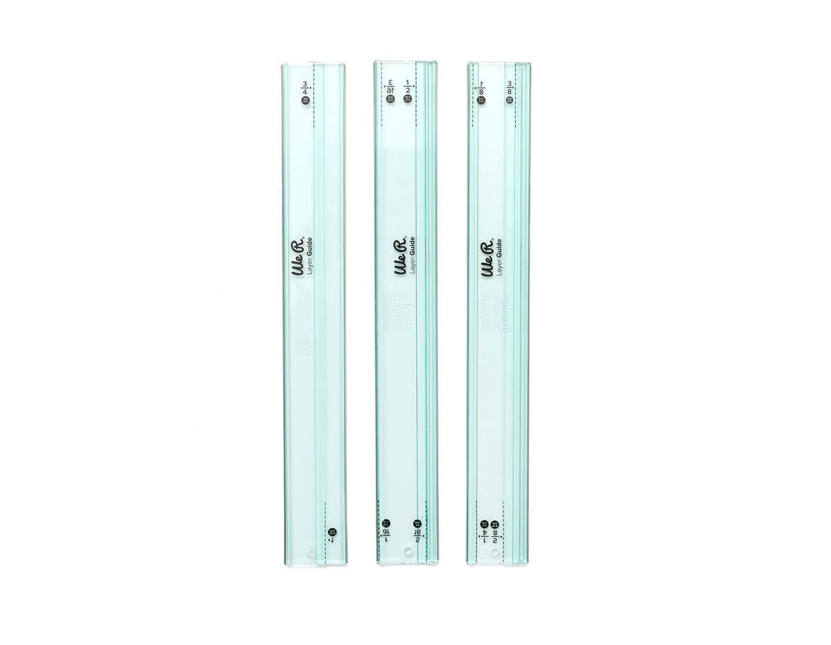 Layers Guide Tool, Create Perfect Scapbooking Borders or Photograph Mats Without Measuring, Includes Three Different Sized 12-Inch Rulers, Journaling, Card Making, Crafting