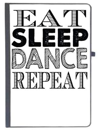 UDNAG Ruled Notebook Diary 'Dance | eat Sleep Dance Repeat 2', [A5 80Pages 80GSM]