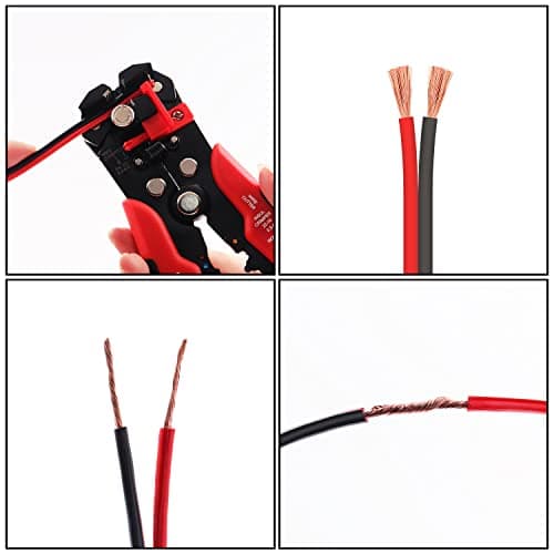 VIABRICO 14AWG 100FT Electrical Wire Cable 2 Conductors Red Black Cable Hookup LED Lighting Strips Flexible Wire Extension Cord 14 Gauge Copper Clad Aluminum Copper Wire 12V/24V DC Cable