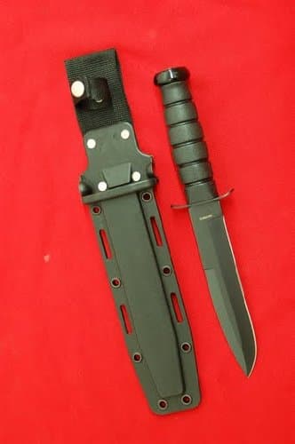 Black Fixed Blade Tactical Ka-Bar Style Combat Camping Knife