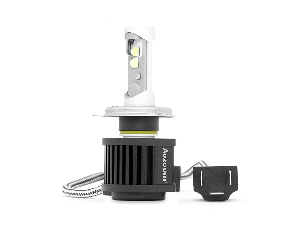 Single LED H4 Motorcycle or Car Headlight Bulb - High / Low Beam Aozoom Xenon