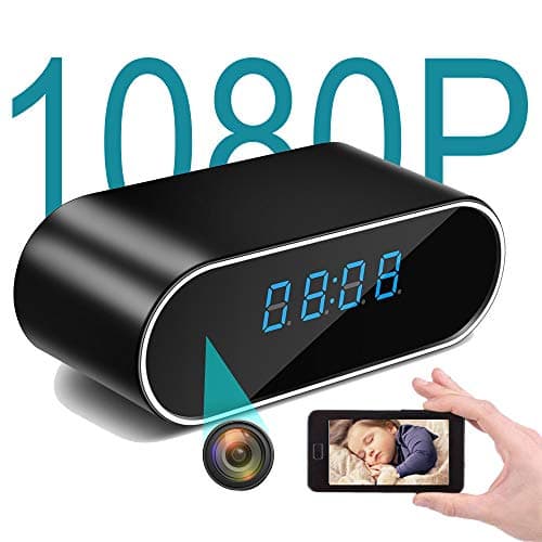 Mini Spy Hidden Camera Clock - Nanny Cam, Wireless IP Best Digital Small Full HD 1080P with WiFi, Motion Detection & Night Vision