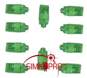 SIMKAPRO 10 Pack Green Only Super Bright Finger Flashlights - LED Finger Lamps - Rave Finger Lights