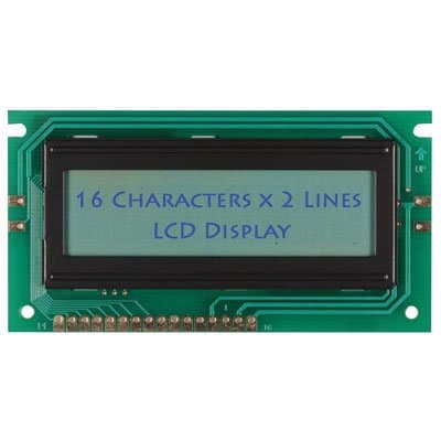 16x2 Character LCD Display - Gray on Green 5V