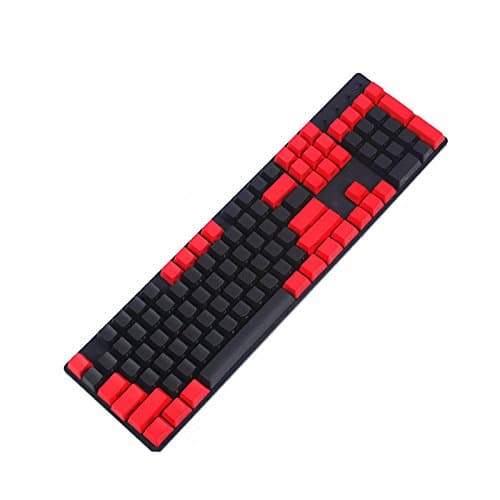 Side Printed pbt keycap Black and red OEM Profile for Cherry mx Mechanical Gaming Keyboard