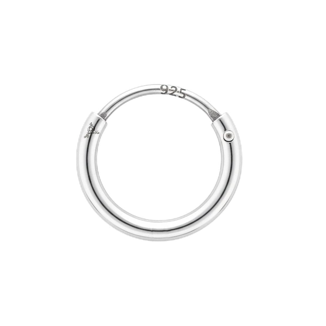 (Formerly MJ Small Size Piercing Hoop Silver Ball Nose Ring Nose Pin Silver Nath in Pure 92.5 Sterling Silver for Girls/Women | Gift For Her |