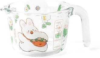 Glass Measuring Cup With Scale Milk Cup High Temperature Resistant Household Kitchen Baking Beaten Egg Cup Measuring Water Cup(A)