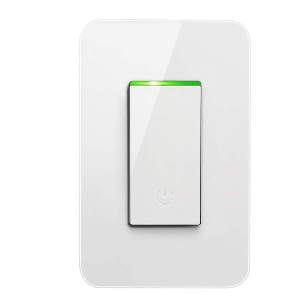 Lyhope Smart Light Switch, Timer Voice/Touch/APP Control Smart Wifi Light Switch, No Hub required, Compatible with Alexa, Google Assistant and IFTTT, ETL and FCC Listed