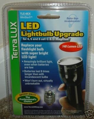 TERRALUX LUXEON K2 LED for 4-6 CELL MAGLITE TLE 6EX
