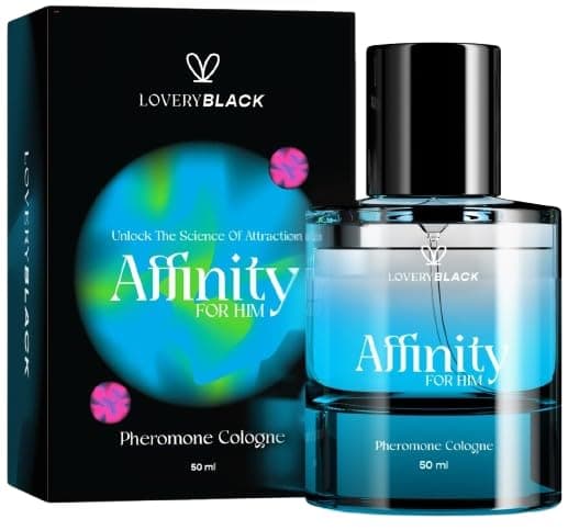 Affinity For Him Pheromone Cologne for Men – Enhance Attraction & Confidence – Masculine Earthy & Musky Scent with Amber, Patchouli, & Musk – Irresistible, Long-Lasting Fragrance - Gifts for Boyfriend