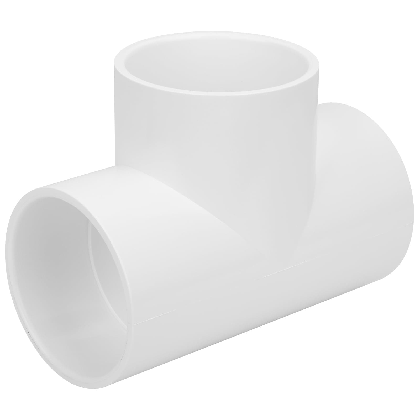 3 Way 3" PVC Tee Pipe Fittings Adapter (Socket x Socket x Socket) Furniture Grade SCH40 3 Inch PVC Elbow Pipe Connector for DIY PVC Shelf Garden Support Structure Storage Frame