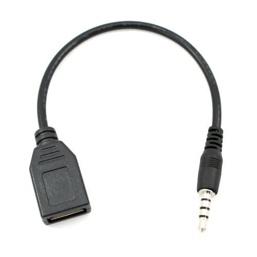 Sync 3.5mm male audio to USB 2.0 Type A female converter Cable