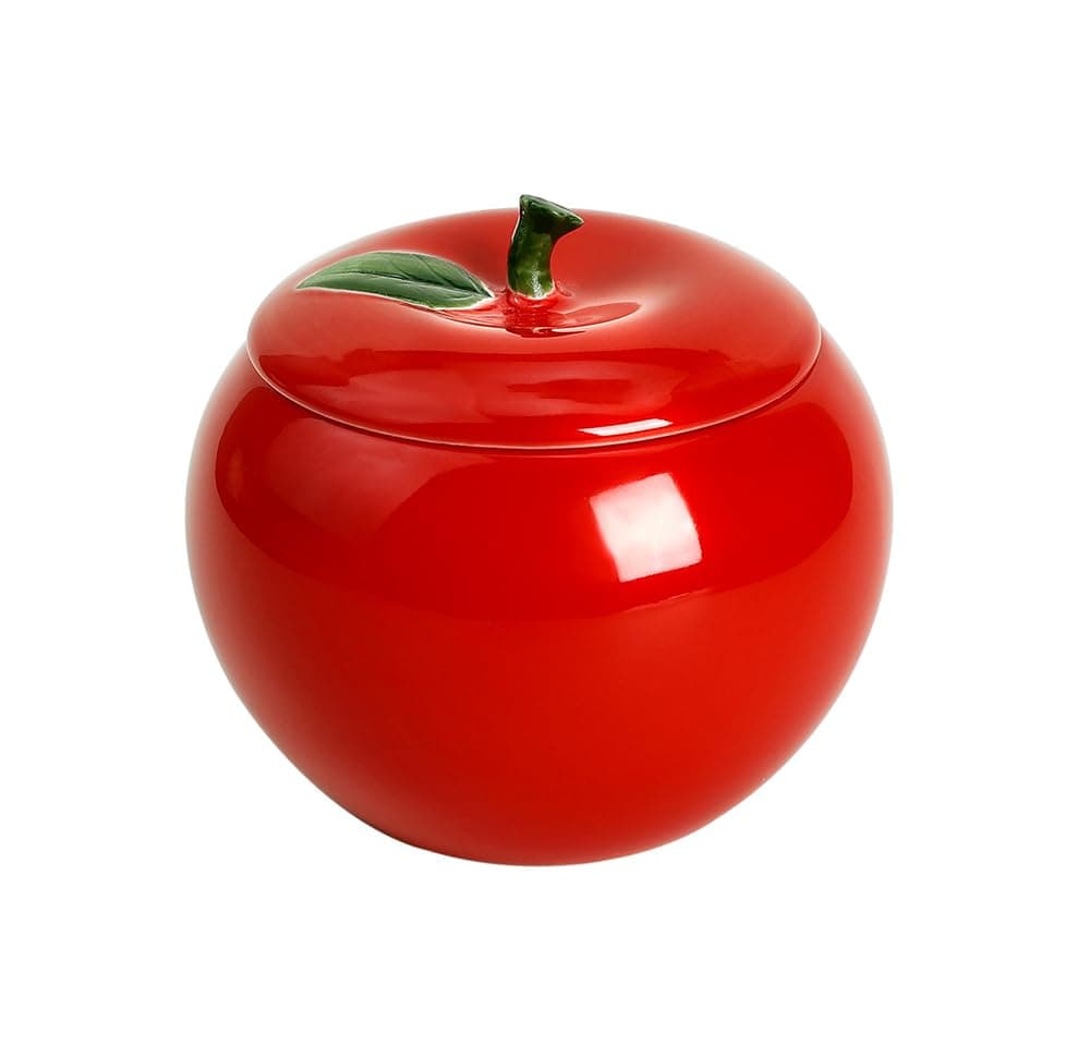 Ceramic Apple Shape Container Food Storage Jar with Lid