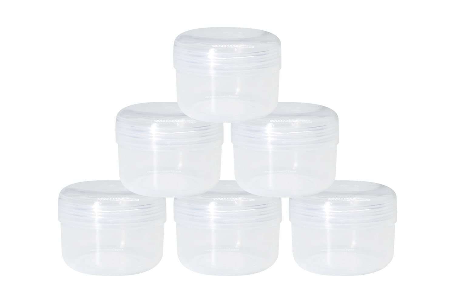 Nsb Herbals Clear / Transparent 10 GM / ML Empty Jar / Container For Storing Eyeshadow, Makeup, Face Cream, Lip Balm, Jewellery, Watch Parts, Beads (Pack of 12)