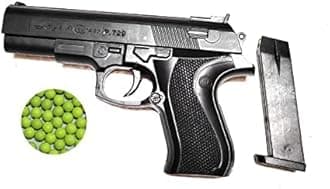 Gun Toy with BB Bullets for Kids in Box Packing Toys Air Soft Gun for Boys with Bullets Pack Long Range Toys Gun in 50-60 Bullets (Black)