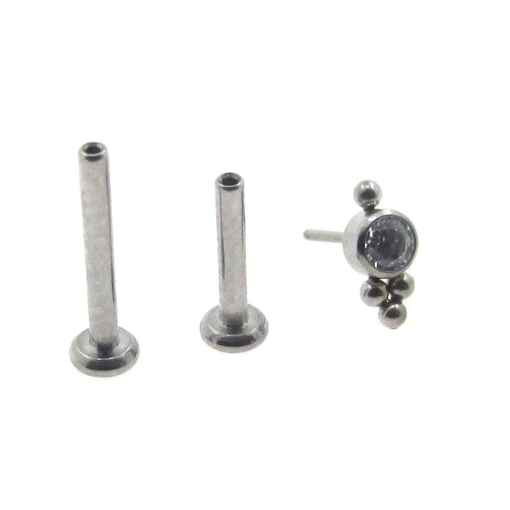 NewkeepsRNewkeepsR 20g/18g/16g G23 Titanium Press Fit Threadless Push Pop in Labret Lip Monroe Tragus Earring Stud Piercing