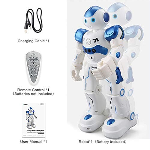 Smart Robot Posture - RC Robot for Kids Intelligent Programmable Robot with Infrared Controller Toys, Dancing, Singing, Led Eyes, Gesture Sensing Robot Kit,Birthday Gift for Girl Age Lawrence (Blue)
