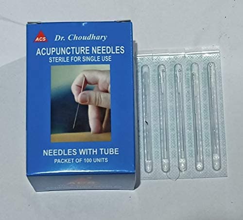 ACS Acupuncture Needles Silver Handle (Size 0.25 X 40mm) 1.5 CUN Tube Pack Of 100
