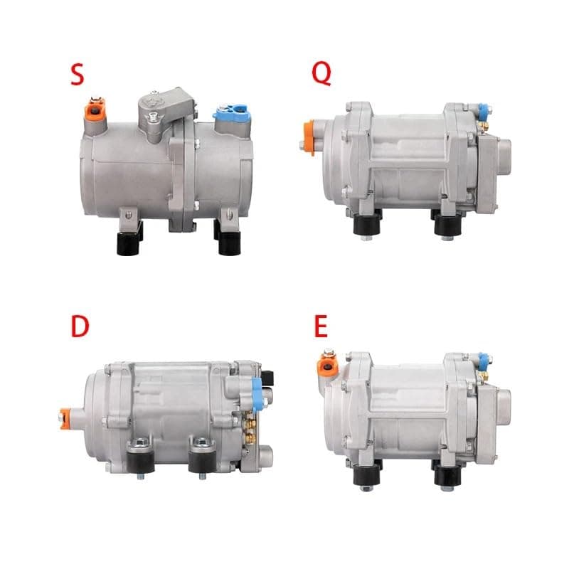 A/C 12V 24V 48V Electric Compressor Set For Auto AC Air Conditioning Car Truck Bus Boat Tractor Shop Automobile Aircon(E-48V)